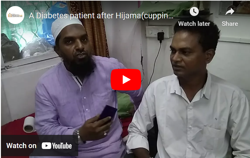 A Diabetes patient after Hijama